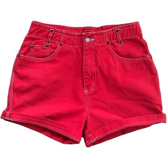 High Waisted Vintage Red Shorts - Picture 1 of 15